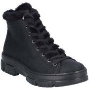 Bottines Rieker black casual closed ladies mid height boots