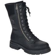 Bottines Rieker black casual closed ladies mid height boots