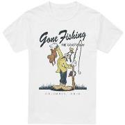 T-shirt Mickey Mouse And Friends Goofy Gone Fishing