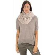 Echarpe La Canadienne Snood en lapin beige foncé-042868