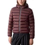 Veste Colmar Doudoune Courte Capuche Fixe Brun Fonc