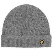 Chapeau Lyle &amp; Scott HE305CL RACKED RIB BEANIE-T28 MID GREY MARL