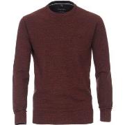 Sweat-shirt Casa Moda Pull Col Rond Mélangé Bordeaux