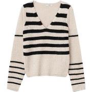 Pull Tiffosi Hela sable blanc pull