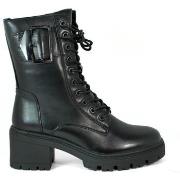 Bottines Aplauso BOTA MILITAR DE PIEL NEGRA 04 CON CORDONES Y CREMALLE...