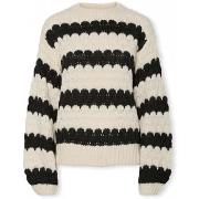 Pull Y.a.s YAS Bubba Knit - Birch/Black