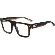 Lunettes de soleil Dsquared D2 0147 Cadres Optiques, Maron, 54 mm