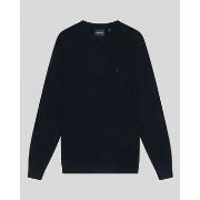 Pull Lyle &amp; Scott KN2124V TONAL LAMBSWOOL CREW-Z271 DARK NAVY