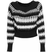 Pull No Secrets short sweater blanc et noir