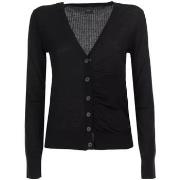 Pull Pinko Cardigan rose laine noire