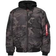 Blouson Alpha bombardiers hommes camouflage noir