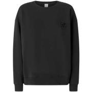 Sweat-shirt Pinko Sweat noir avec logo cousu