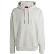 Sweat-shirt BOSS SWEAT À CAPUCHE OVERSIZE BLANC GRIS EN MOLLETON DE CO...