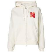 Sweat-shirt Obey Pull Flora Zip Hood Femme Unbleached