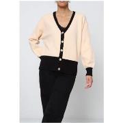 Pull Kebello Gilet Cardigan Beige F