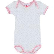 Bodys Petit Bateau Body blanc, rose