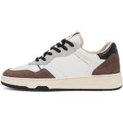 Baskets Crime London sneakers low Timeless blanc et brun