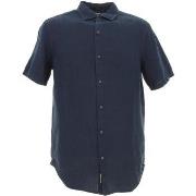 Chemise Superdry Studios casual linen s/s shirt navy