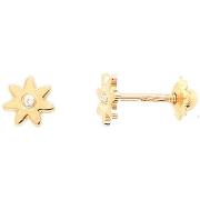 Boucles oreilles Brillaxis Boucles d'oreilles à vis fleur 18 carats