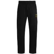 Pantalon BOSS BAS DE SURVÊTEMENT EN COTON NOIR AVEC LOGO SUPERPOSÉ DI