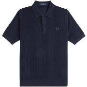 Chemise Fred Perry Fp Pointelle Panel Knitted Shirt