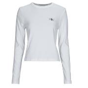 T-shirt Calvin Klein Jeans WOVEN LABEL RIB LONG SLEEVE