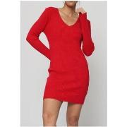 Robe Kebello Robe Col V Rouge F