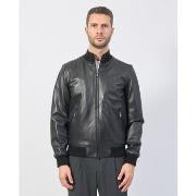 Blouson Gazzarrini Veste en cuir noir