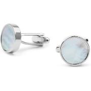 Boutons de manchettes Suitable Boutons de Manchette Clous Rond Argent ...