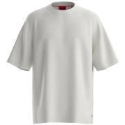 T-shirt BOSS T-SHIRT OVERSIZE EN JERSEY DE COTON ÉPAIS BLANC GRIS DP