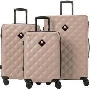 Valise Hello Kitty Set de 3 valises Rigides MARU CHAMPAGNE