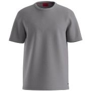 T-shirt BOSS T-SHIRT REGULAR FIT GRIS EN COTON PIMA À LOGO CONTRASTANT...