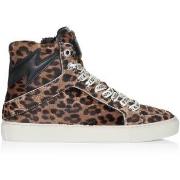 Baskets montantes Zadig &amp; Voltaire Voltaire High Flash Printed Cow...