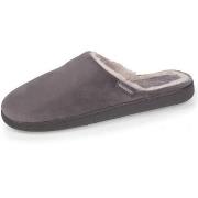 Chaussons Isotoner Chaussons mules fourrées Homme Gris moyen