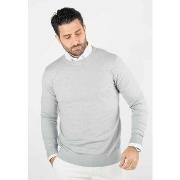 Pull Hollyghost Pull homme col rond gris - Touché cachemire