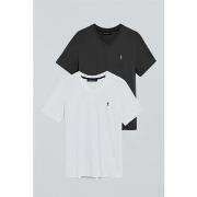 T-shirt Polo Club PACK 2 - RIGBY GO T-SHIRT V IM B-W