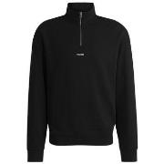 Sweat-shirt BOSS SWEAT NOIR EN MOLLETON DE COTON À ENCOLURE ZIPPÉE ET ...