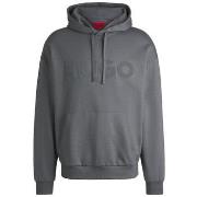 Sweat-shirt BOSS SWEAT À CAPUCHE OVERSIZE GRIS EN MOLLETON DE COTON AV...