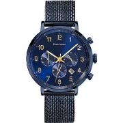 Montre Pierre Lannier BARON Cadran Bleu Bracelet Acier milanais Bleu