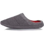 Chaussons Isotoner Chaussons mules Homme Surpiqures rouges