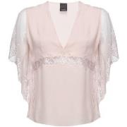 Blouses Pinko TAMA TOP CREPE DE CHINE + TULLE RICAMATO