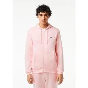 Polaire Lacoste Sweat zippé à capuche rose