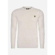 Pull Lyle &amp; Scott Pull en coton mérinos à col ras du cou - gris cl...