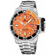 Montre Lotus Montre Homme Orange Argenté