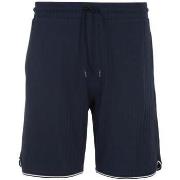 Short Emporio Armani Lounge Waffle Bermuda Shorts Armani Blue