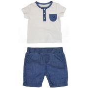 Ensembles enfant Guess Ensemble Garçon t shirt + bermuda blanc/bleu I9...