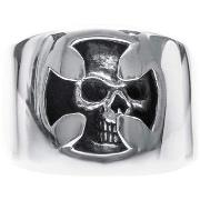 Bijoux Orusbijoux Bague Homme Tête De Mort Et Croix Argent