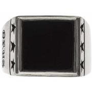 Bijoux Orusbijoux Chevalière Homme étoiles Onyx Argent