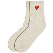 Chaussettes Sud Trading Paire de Chaussettes Pailletées Beige et Or av...