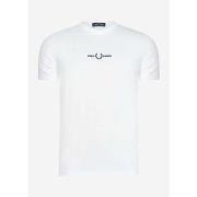 T-shirt Fred Perry T-shirt brodé - blanc